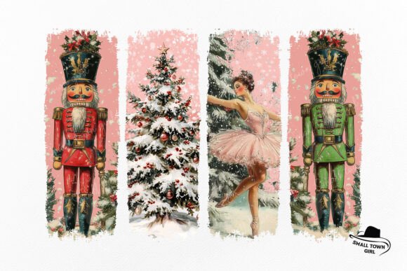 A Designer's Guide to Retro Pink Nutcracker Ballet Christmas