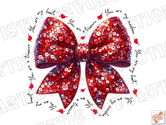 Capturing Romance: The Valentine's Day Heart Coquette Bow Png Aesthetic