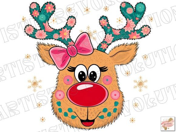 Charming Holiday Design: The Coquette Christmas Reindeer