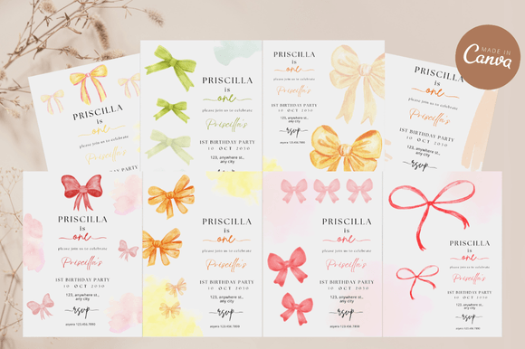 Coquette Birthday Invitation Bundle: Your Complete Party Planning Kit