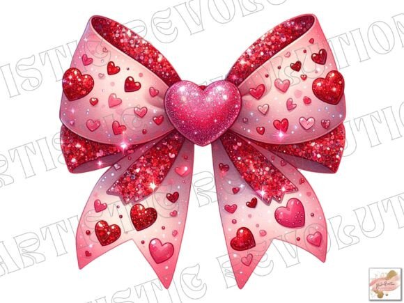 Coquette Glitter Valentine Bow Png: Spark Romance in Your Designs