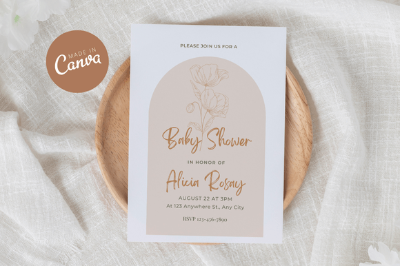 Effortless Elegance: Styling Your Boho Baby Shower Invitation Canva