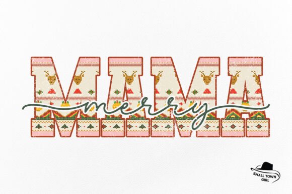 Embrace Cozy Nostalgia with the Merry Mama Retro Christmas Mom Sweater