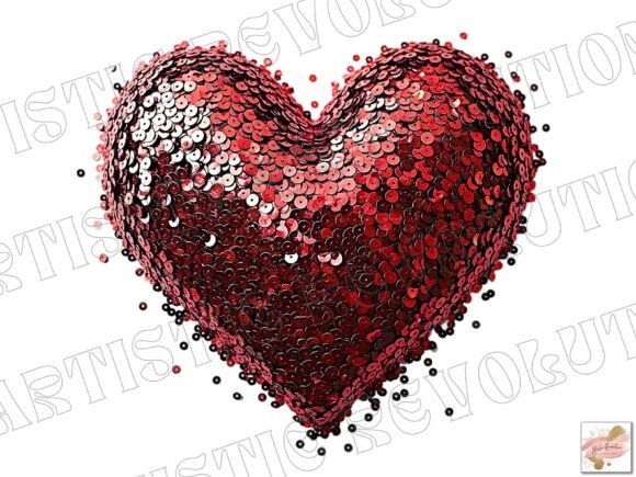 Glitter Valentine Red Sequin Heart PNG: A Designer's Guide to Festive Graphics