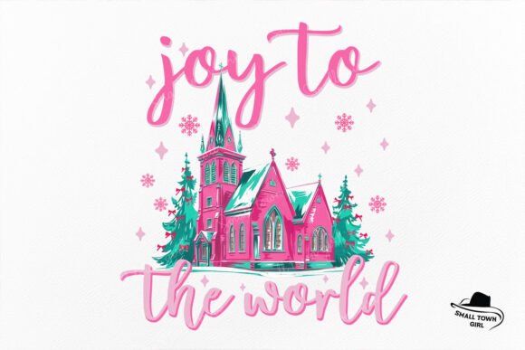 Joy to the World Jesus Pink Christmas: A Festive Design Asset