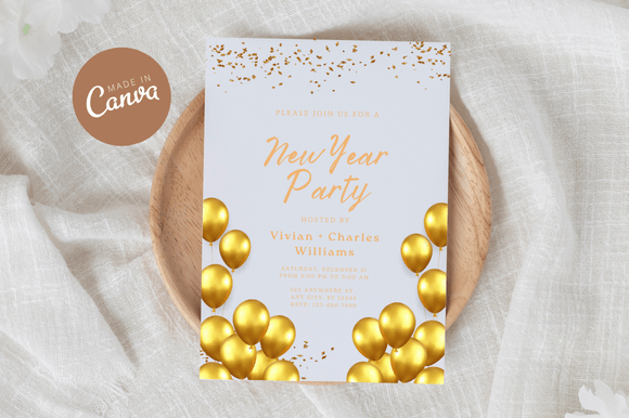 Master Your Year-End Celebrations with New Year Invitation Canva