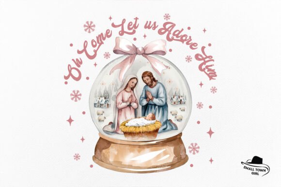 Oh Come Let Us Adore Him Pink Christmas: Festive Flair