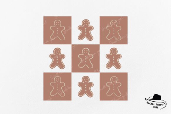 Retro Checkered Gingerbread Christmas: Festive Charm for Every Project