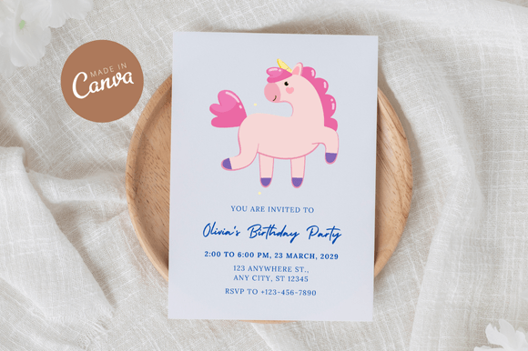 Unicorn Birthday Invitation Canva: Your Magical Party Starter