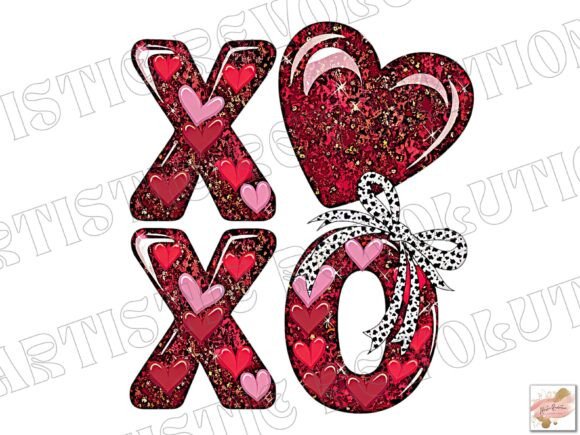XOXO Valentine Heart Valentine's Day Png: A Designer's Asset
